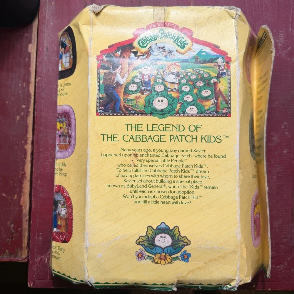 Vintage 1984 Cabbage Patch‎ Kids Pin-Ups Doll Pink Frame Coleco 3934 Wall Decor